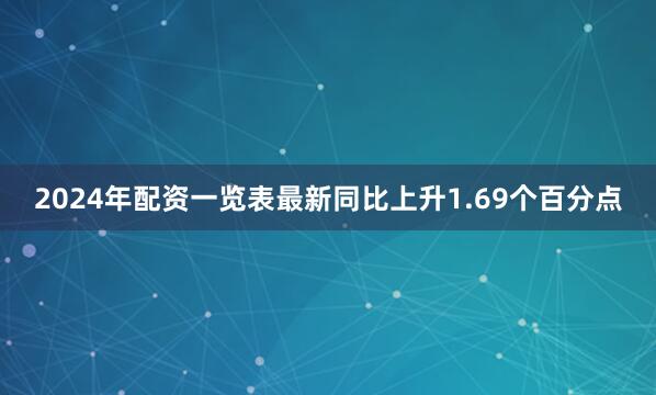 2024年配资一览表最新同比上升1.69个百分点