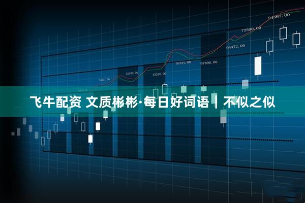 飞牛配资 文质彬彬·每日好词语｜不似之似
